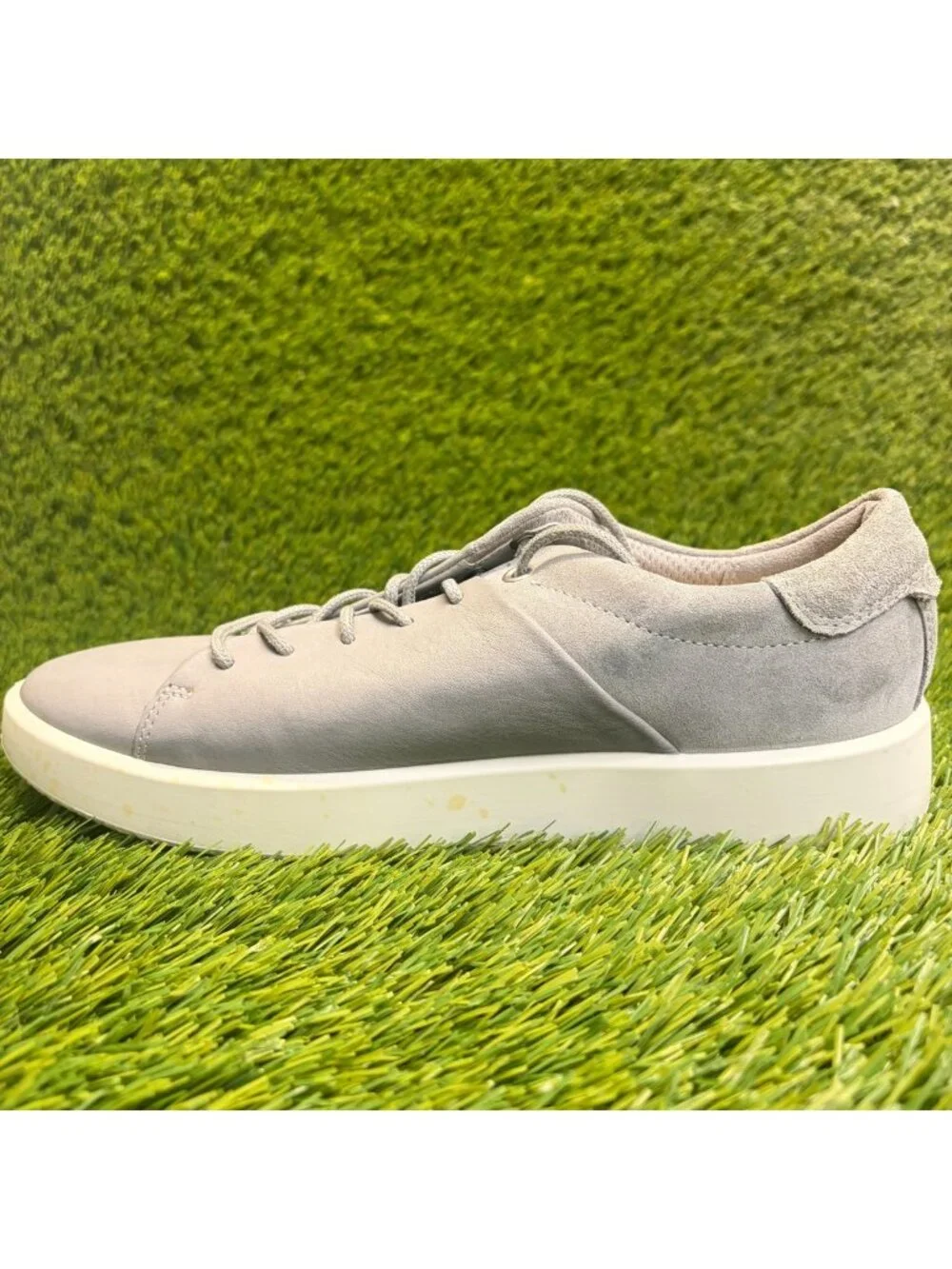 Ecco Corksphere 1 Womens Size 8 Gray White Athletic Leather Shoes Sneakers